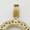 1 ct Round Cut Pave Diamond Letter "Q" Initial Pendant 10k Yellow Gold 4.9 Grams