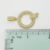 1 ct Round Cut Pave Diamond Letter "Q" Initial Pendant 10k Yellow Gold 4.9 Grams