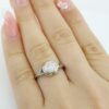 Antique Art Deco Old European Cut Diamond 0.32 ct Engagement Ring 14K White Gold