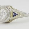 Antique Art Deco Old European Cut Diamond 0.32 ct Engagement Ring 14K White Gold