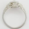 Antique Art Deco Old European Cut Diamond 0.32 ct Engagement Ring 14K White Gold