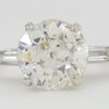 Antique Old European Cut Diamond Engagement Ring 3-Stone 1.66 ct 14K White Gold