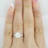 Antique Old European Cut Diamond Engagement Ring 3-Stone 1.66 ct 14K White Gold