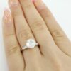 Antique Old European Cut Diamond Engagement Ring 3-Stone 1.66 ct 14K White Gold