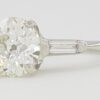 Antique Old European Cut Diamond Engagement Ring 3-Stone 1.66 ct 14K White Gold