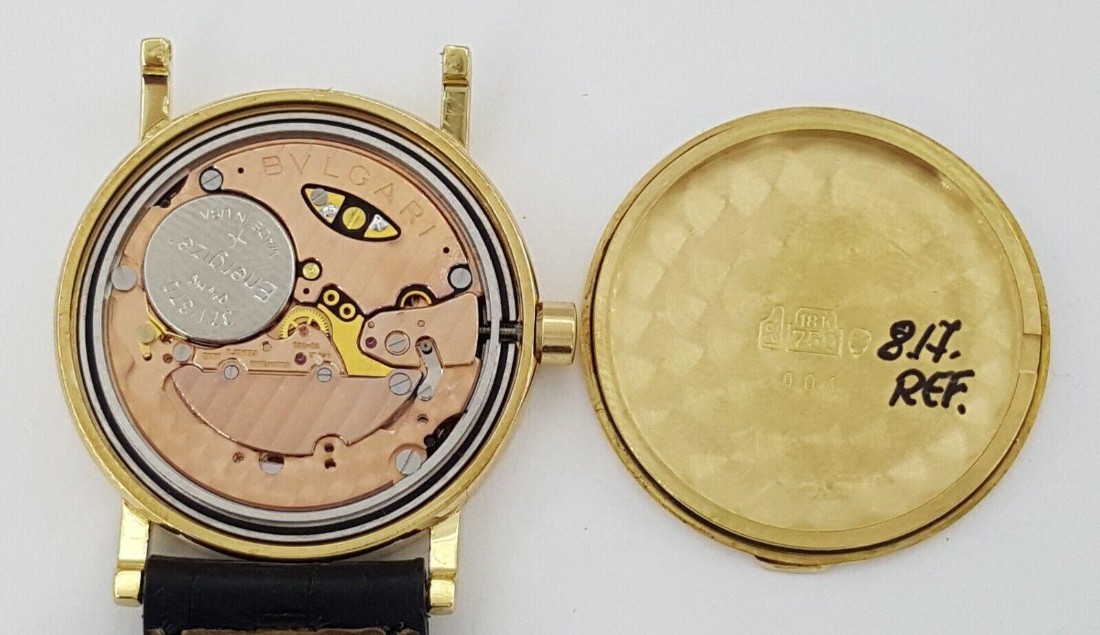 Bulgari Bvlgari 18K Yellow Gold 30mm Quartz Swiss Watch Ref BB 30 GL Leather