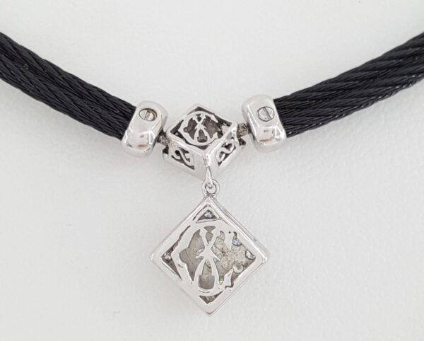Charriol Diamond Wire Necklace 0.45 ct 18K White Gold & Steel Retail 3,080