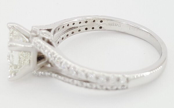 De Beers Forevermark Princess Diamond Split Shank Engagement Ring 1.59 ct 18k