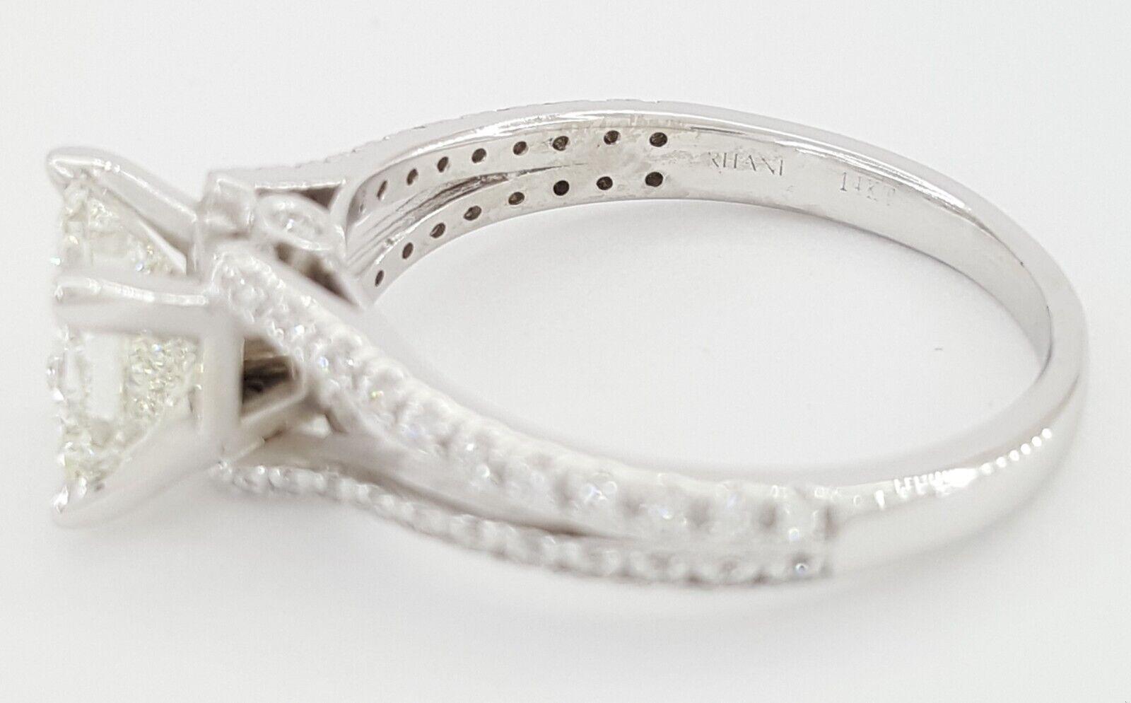 De Beers Forevermark Princess Diamond Split Shank Engagement Ring 1.59 ct 18k