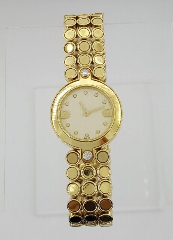 Harry Winston Premier Ladies 18k Yellow Gold Diamond Quartz Watch 22.6mm 66 Gr