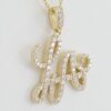 LA Diamond Pendant Necklace 0.7 ct 14k Yellow Gold 16-18"