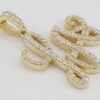 LA Diamond Pendant Necklace 0.7 ct 14k Yellow Gold 16-18"