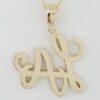 LA Diamond Pendant Necklace 0.7 ct 14k Yellow Gold 16-18"