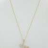 LA Diamond Pendant Necklace 0.7 ct 14k Yellow Gold 16-18"