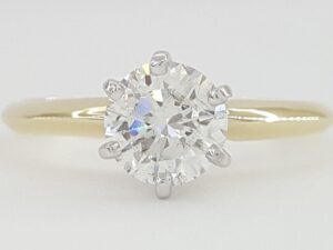 Natural Round Diamond Solitaire Engagement Ring 0.8 ct 14K Gold GIA Rtl 4,100