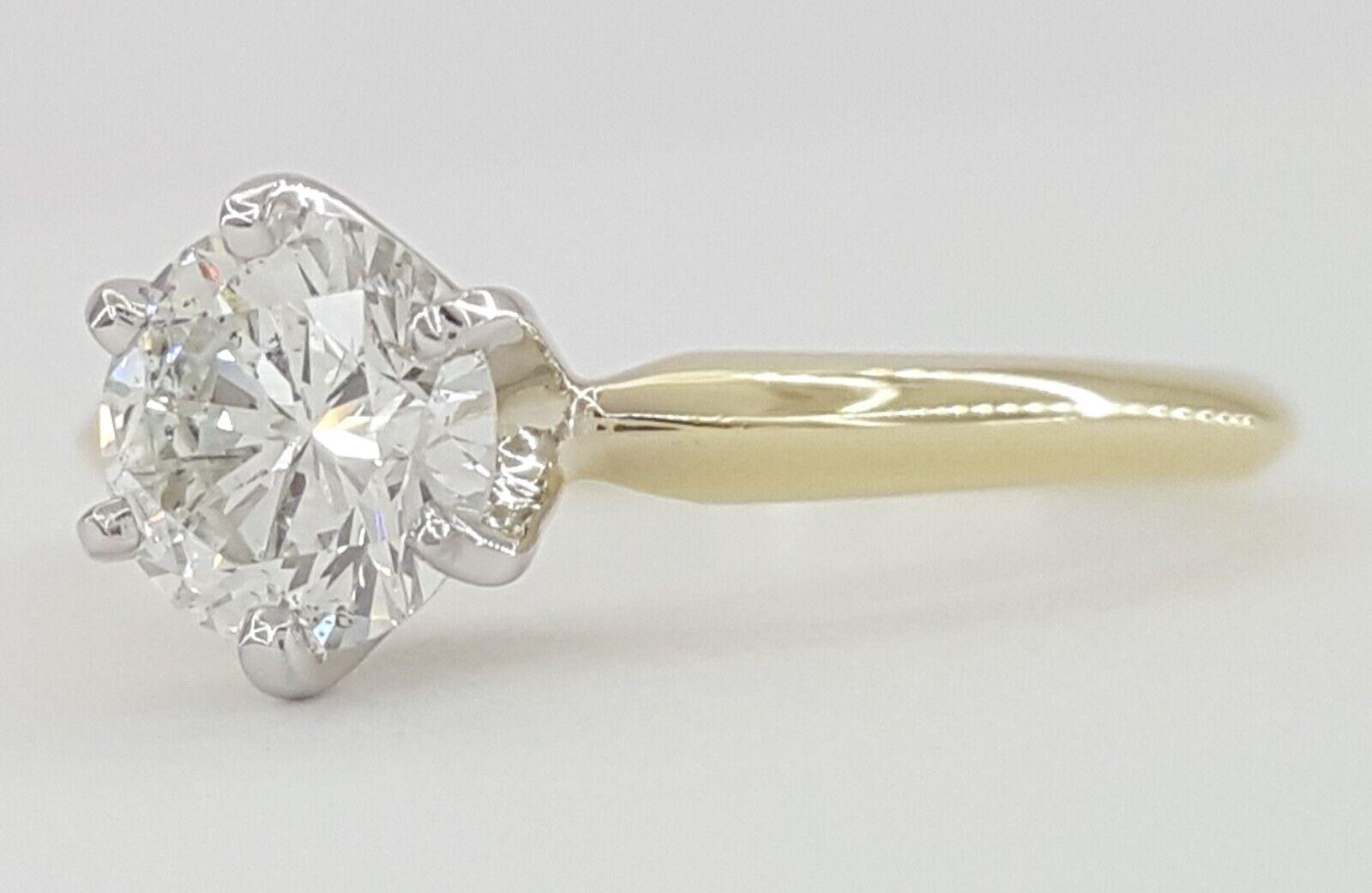 Natural Round Diamond Solitaire Engagement Ring 0.8 ct 14K Gold GIA Rtl 4,100