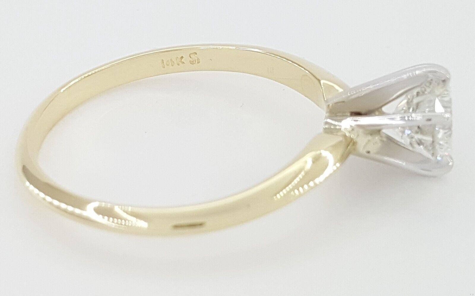 Natural Round Diamond Solitaire Engagement Ring 0.8 ct 14K Gold GIA Rtl 4,100