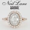 Neil Lane Oval Double Halo Split-Shank Engagement Ring 1 ct 14k 2-Tone Rtl 4.4k