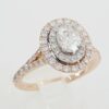 Neil Lane Oval Double Halo Split-Shank Engagement Ring 1 ct 14k 2-Tone Rtl 4.4k