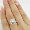 Neil Lane Oval Double Halo Split-Shank Engagement Ring 1 ct 14k 2-Tone Rtl 4.4k