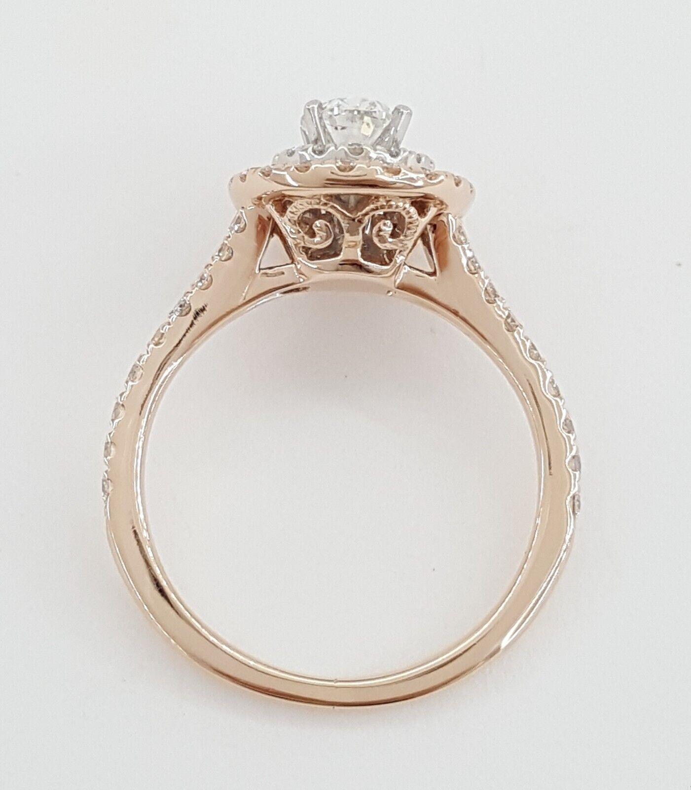 Neil Lane Oval Double Halo Split-Shank Engagement Ring 1 ct 14k 2-Tone Rtl 4.4k