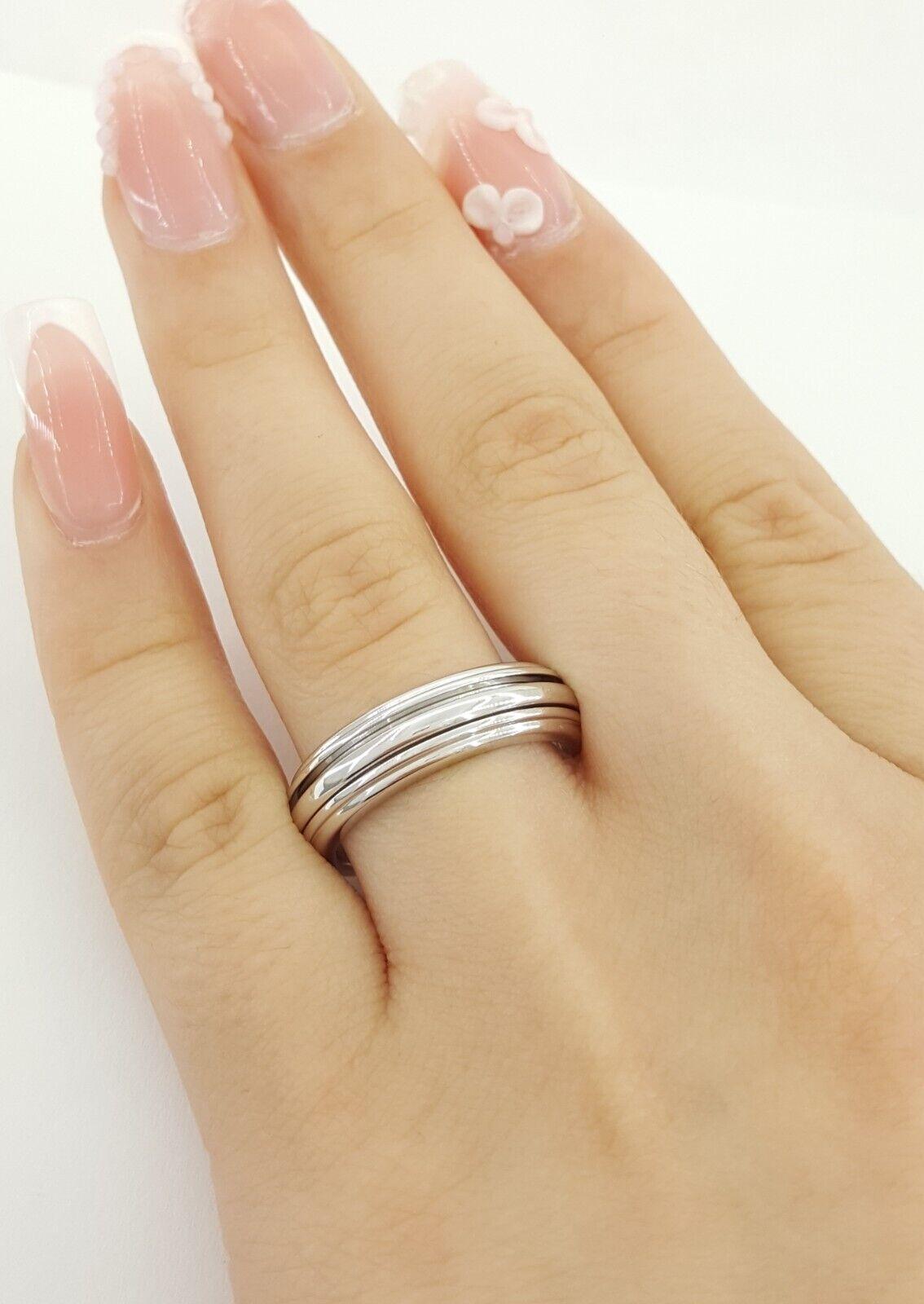 Piaget Possession 18k White Gold Wedding Band Ring 5.7 mm Size 7.25 9.5 Grams
