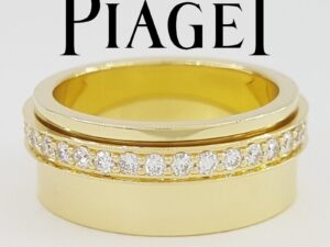 Piaget Round Diamond Full Circle Eternity 18k Yellow Gold Wedding Band 0.72 ct