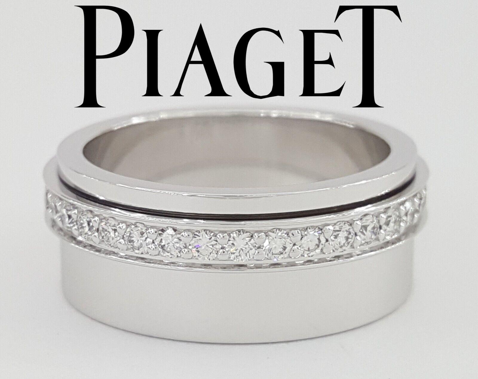 Piaget Round Diamond Full Circle Eternity White Gold Wedding Band Ring 0.72 ct
