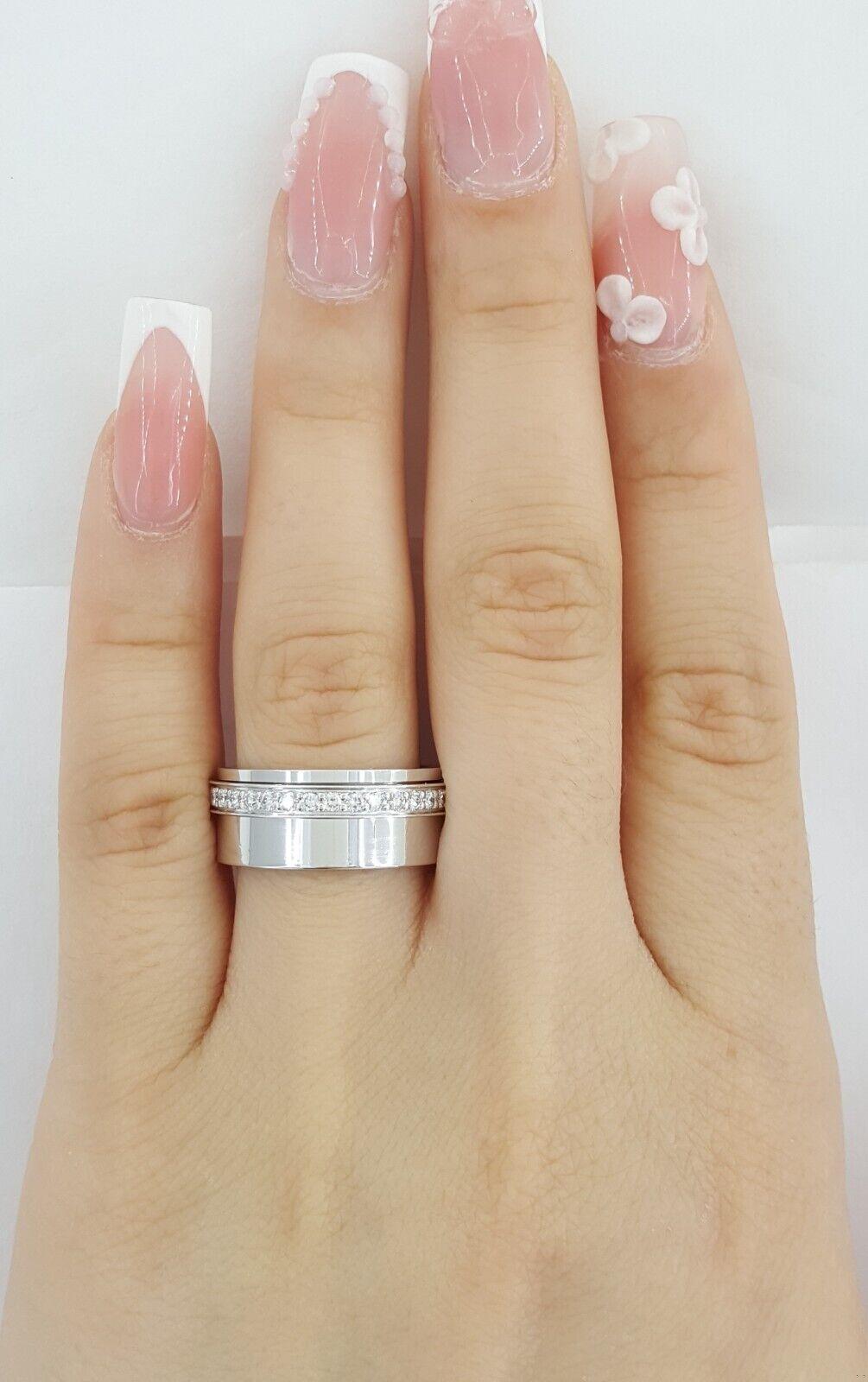 Piaget Round Diamond Full Circle Eternity White Gold Wedding Band Ring 0.72 ct