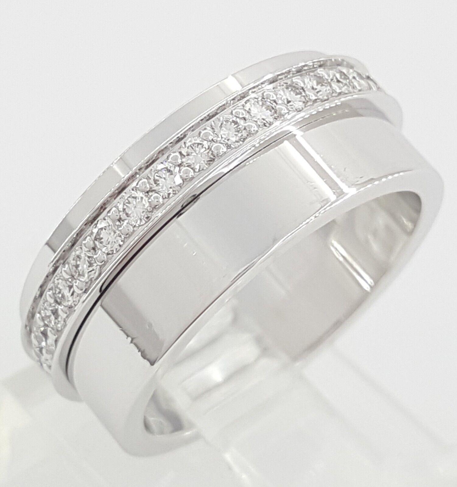 Piaget Round Diamond Full Circle Eternity White Gold Wedding Band Ring 0.72 ct