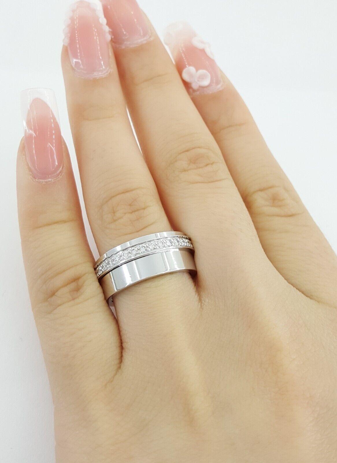 Piaget Round Diamond Full Circle Eternity White Gold Wedding Band Ring 0.72 ct