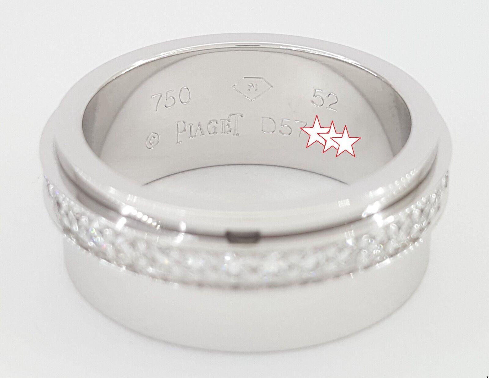 Piaget Round Diamond Full Circle Eternity White Gold Wedding Band Ring 0.72 ct