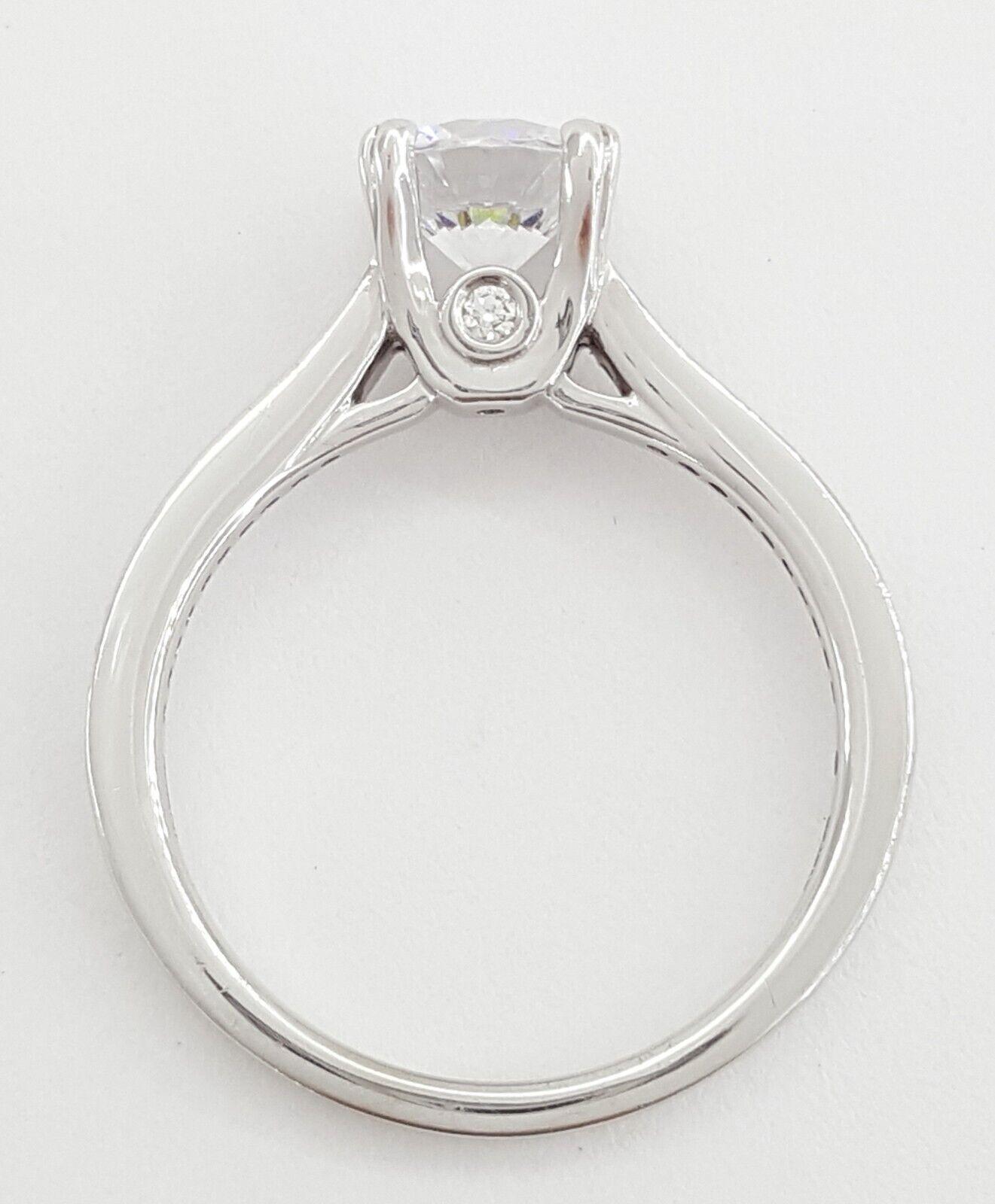 Ritani 1RZ2493 Semi-Mount Diamond 0.17ct 18k White Gold Engagement Ring Rt 1785