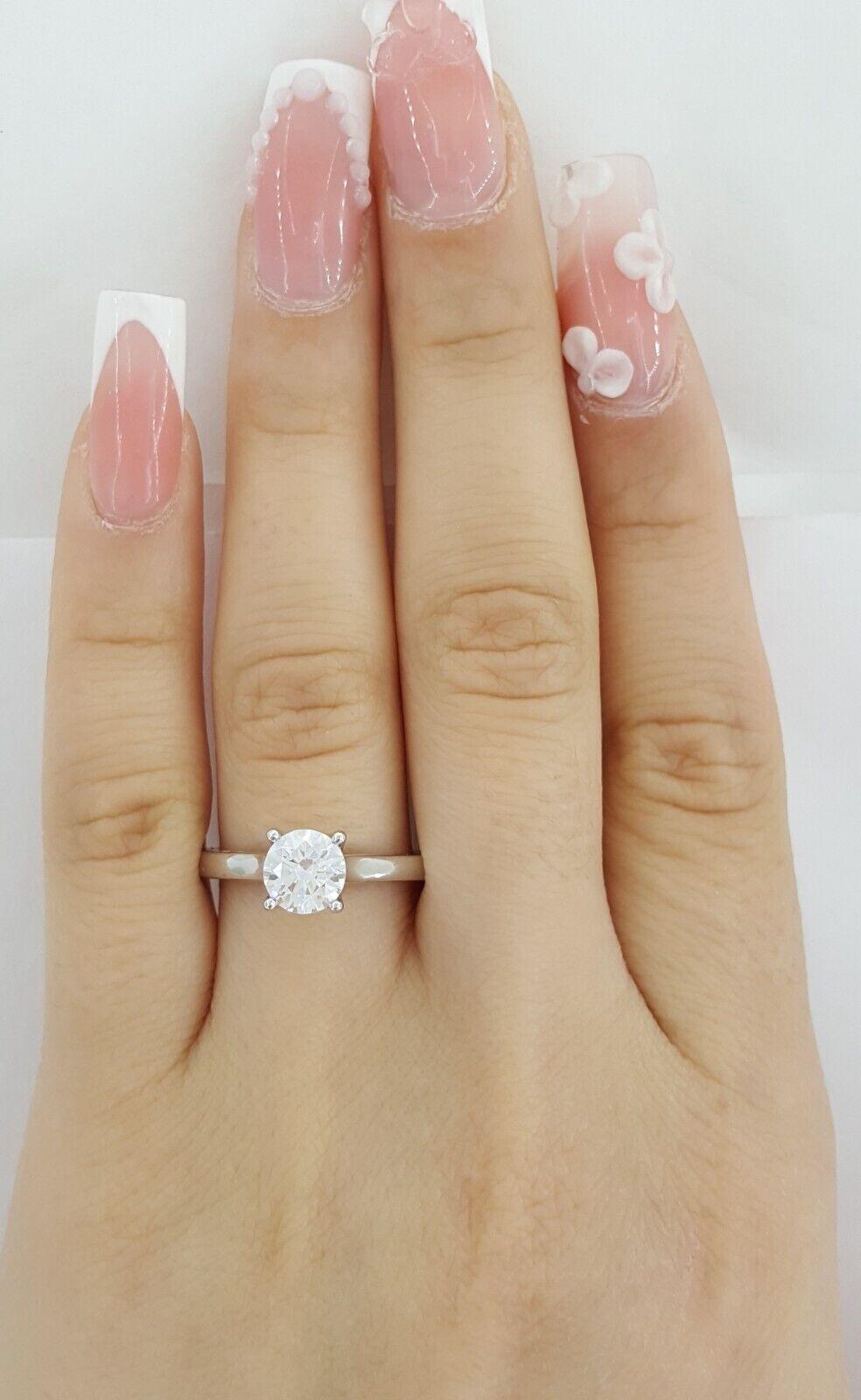 Ritani 1RZ2828 Solitaire Semi-Mount 18k White Gold Engagement Ring Rtl 1176