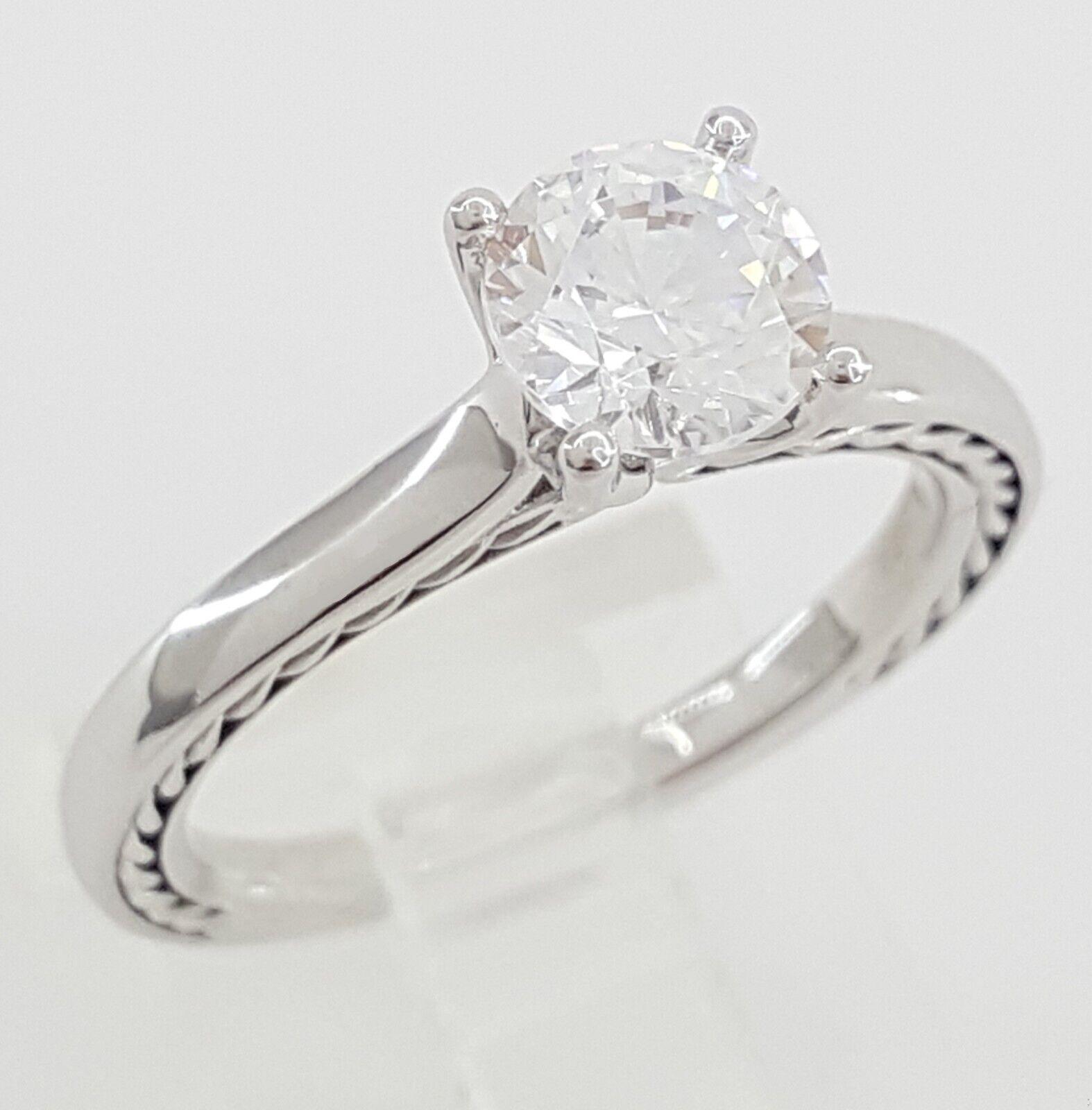 Ritani 1RZ2828 Solitaire Semi-Mount 18k White Gold Engagement Ring Rtl 1176