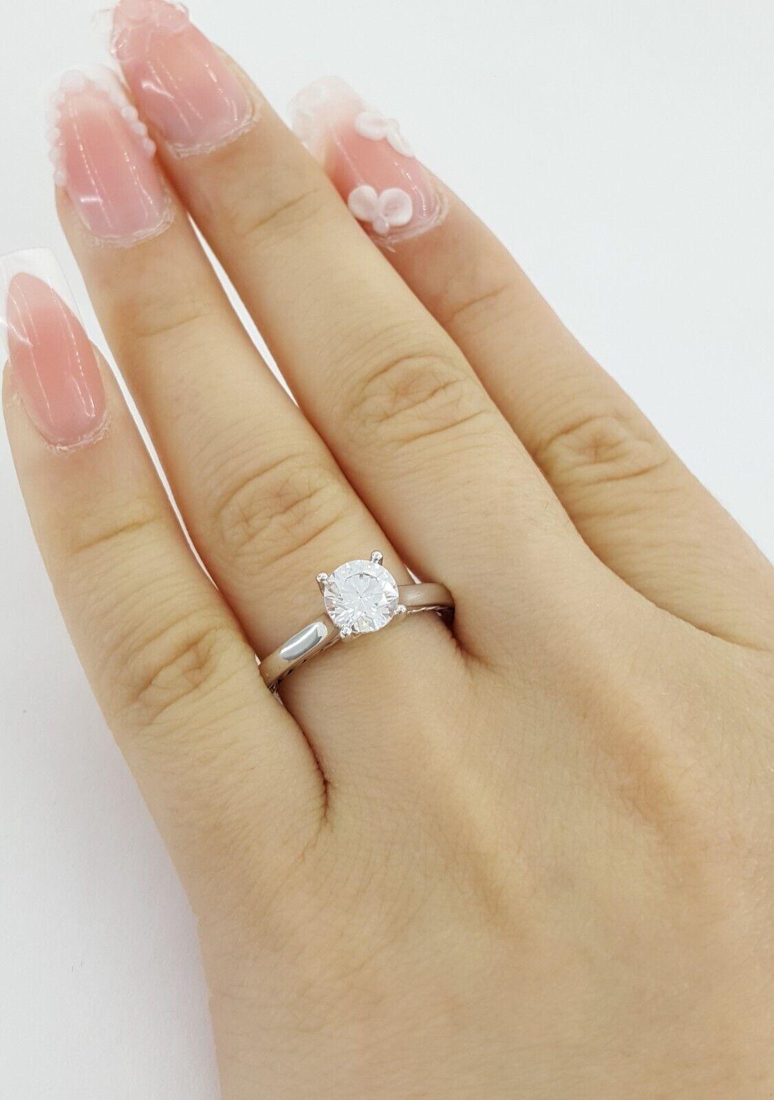 Ritani 1RZ2828 Solitaire Semi-Mount 18k White Gold Engagement Ring Rtl 1176