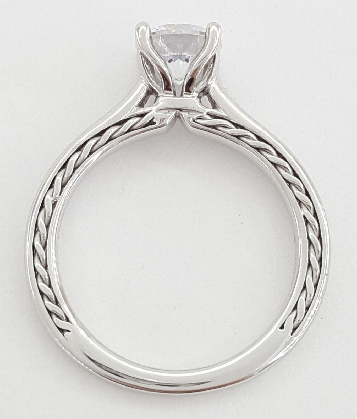 Ritani 1RZ2828 Solitaire Semi-Mount 18k White Gold Engagement Ring Rtl 1176