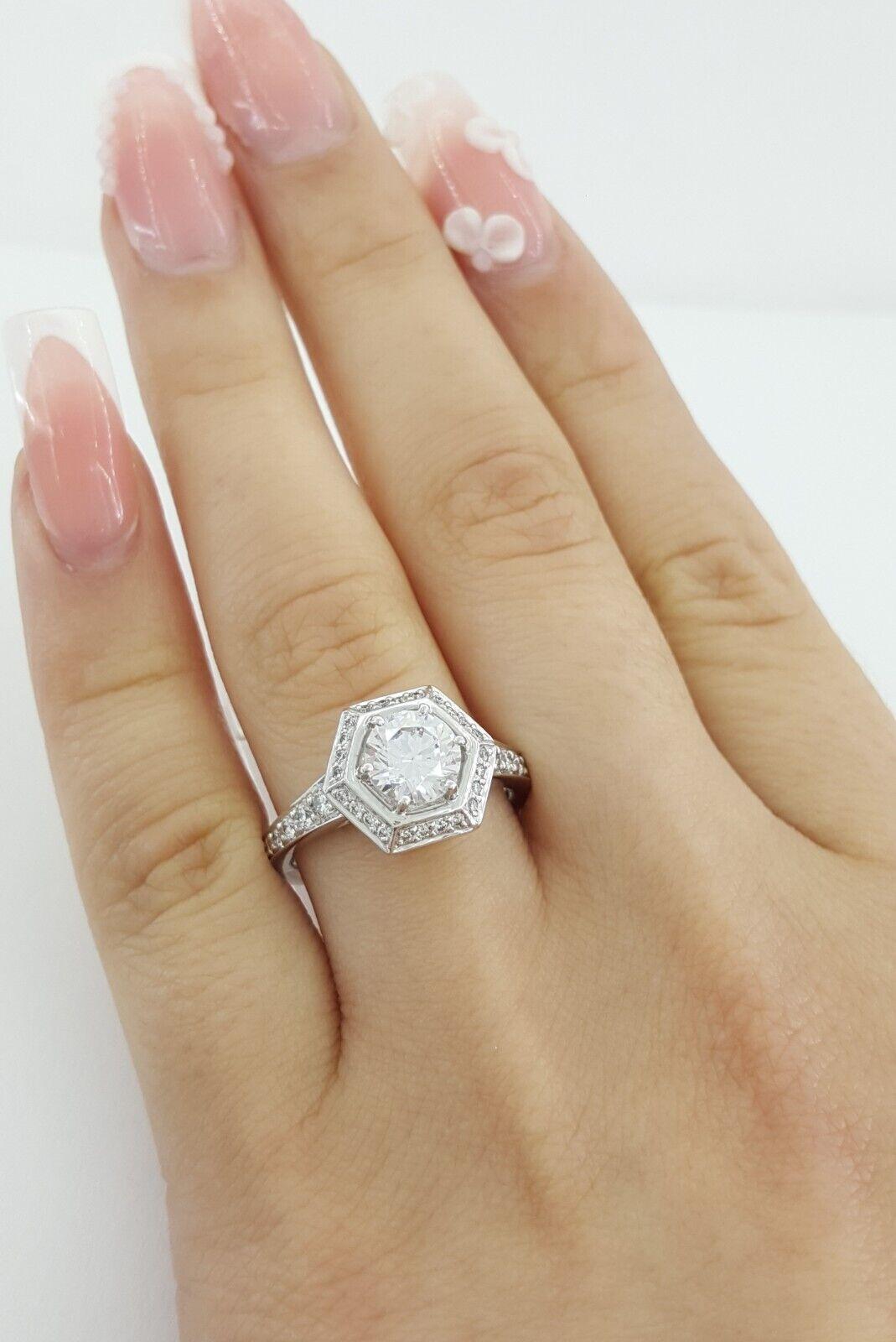 Ritani 1RZ3105 Semi-Mount Diamond 0.35ct 18k White Gold Engagement Ring Rtl 3192