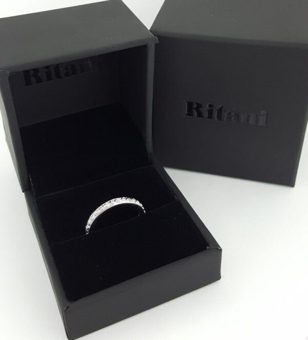 Ritani Grecian Diamond Eternity Wedding Band Ring 0.07 ct 33616 18k White Gold
