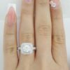 Ritani Halo Semi-Mount Diamond Engagement Ring 0.41 ct 18k White Gold 1RZ1698