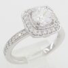 Ritani Halo Semi-Mount Diamond Engagement Ring 0.41 ct 18k White Gold 1RZ1698