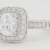 Ritani Halo Semi-Mount Diamond Engagement Ring 0.41 ct 18k White Gold 1RZ1698