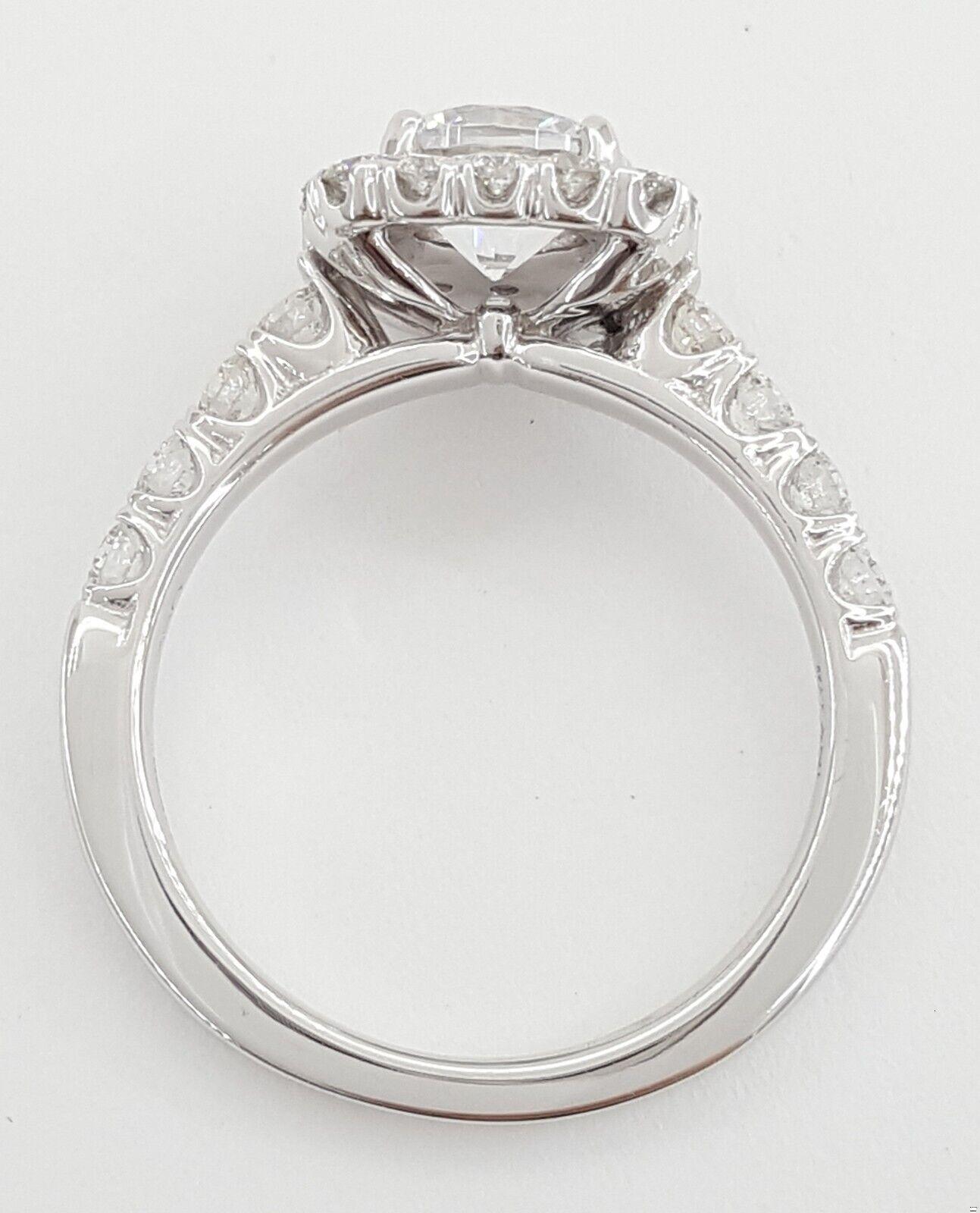 Ritani Halo Semi-Mount Diamond Engagement Ring 0.75 ct 18k White Gold 1RZ2817