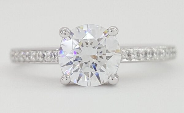 Ritani Hidden Halo Semi-Mount Diamond Engagement Ring 0.2 ct 18k White Gold