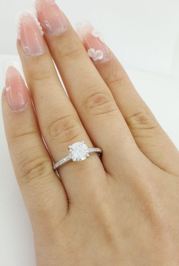 Ritani Hidden Halo Semi-Mount Diamond Engagement Ring 0.2 ct 18k White Gold