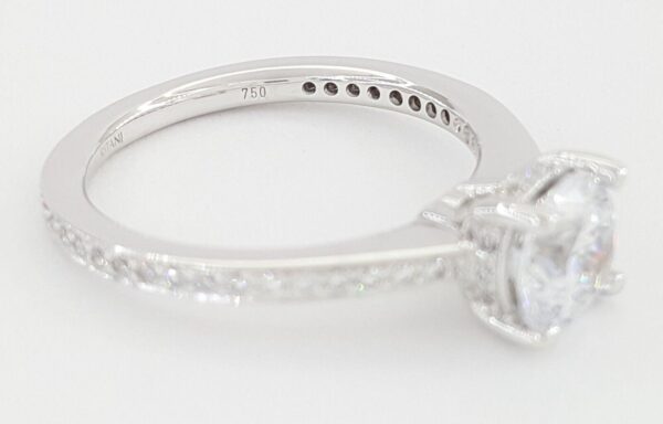 Ritani Hidden Halo Semi-Mount Diamond Engagement Ring 0.2 ct 18k White Gold