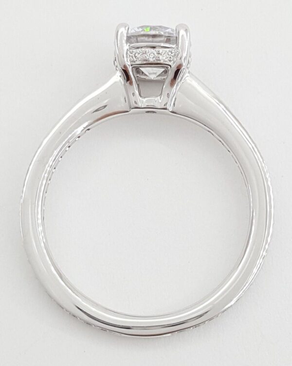 Ritani Hidden Halo Semi-Mount Diamond Engagement Ring 0.2 ct 18k White Gold