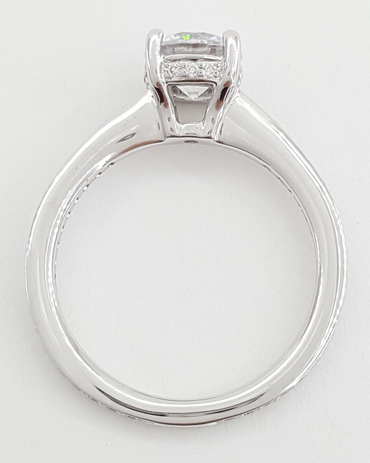 Ritani Hidden Halo Semi-Mount Diamond Engagement Ring 0.2 ct 18k White Gold