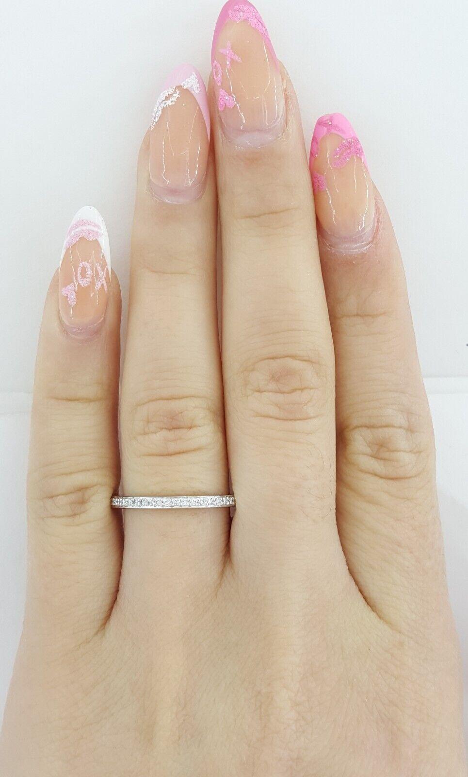 Ritani Micropave Diamond Eternity Wedding Band Ring 0.24 ct 31694 18k White Gold