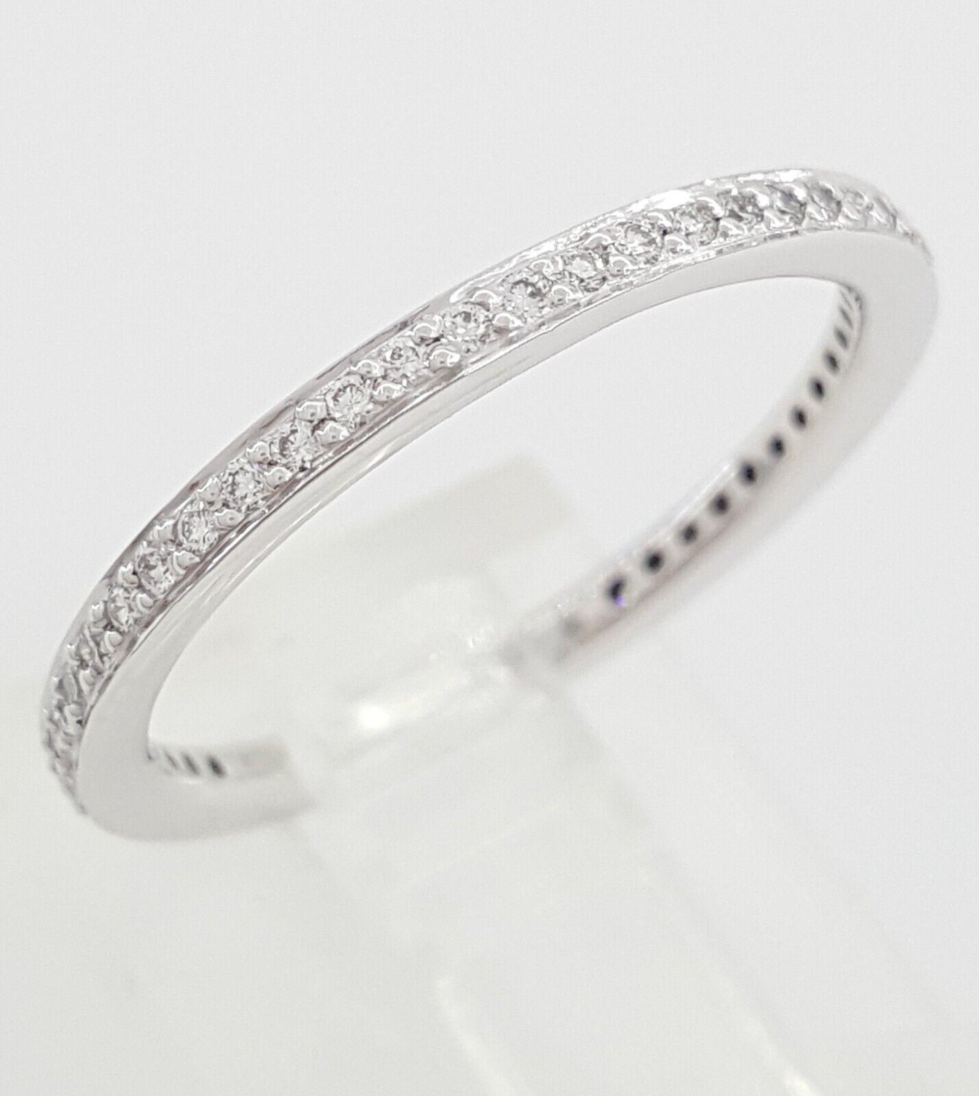 Ritani Micropave Diamond Eternity Wedding Band Ring 0.24 ct 31694 18k White Gold
